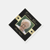 85th Birthday Party Photo on Black紙 スタンダードカクテルナプキン (角)