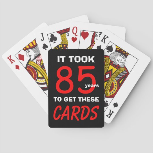 85th Birthday Poker Playing Cards Humor  トランプ (裏面)