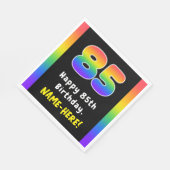 85th Birthday: Rainbow Spectrum # 85, Custom Name スタンダードランチョンナプキン (角)