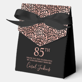 85th Birthday Rose Gold Leopard Print Thank You フェイバーボックス
