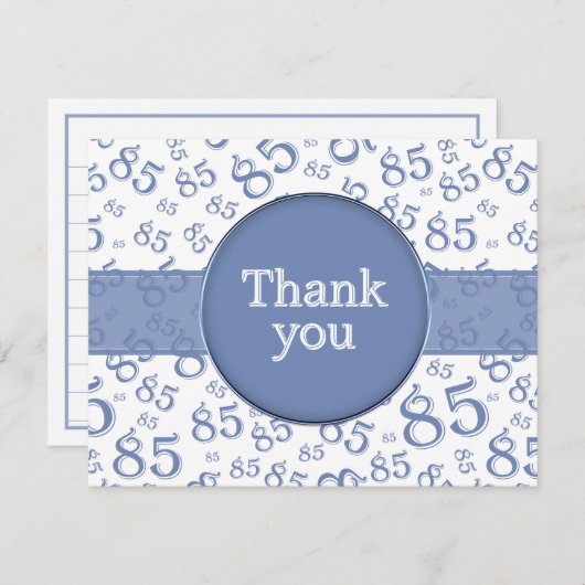 85th Thank You: Blue/White Number Pattern (正面/裏面)