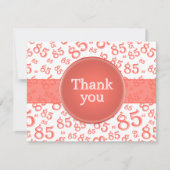85th Thank You: Coral/White Number Pattern (正面)