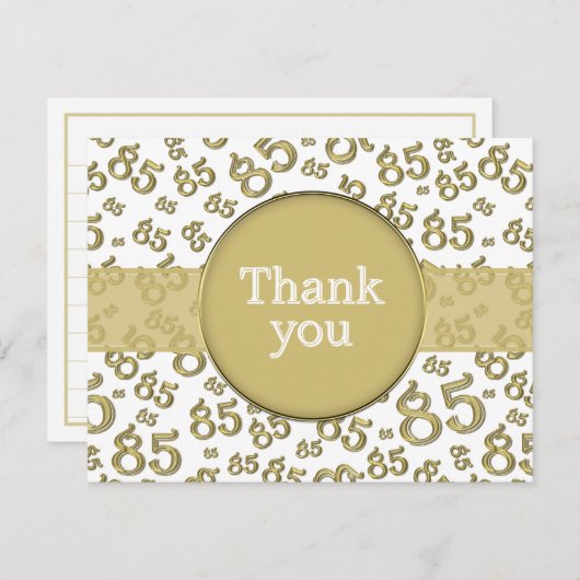 85th Thank You: Gold/White Number Pattern (正面/裏面)