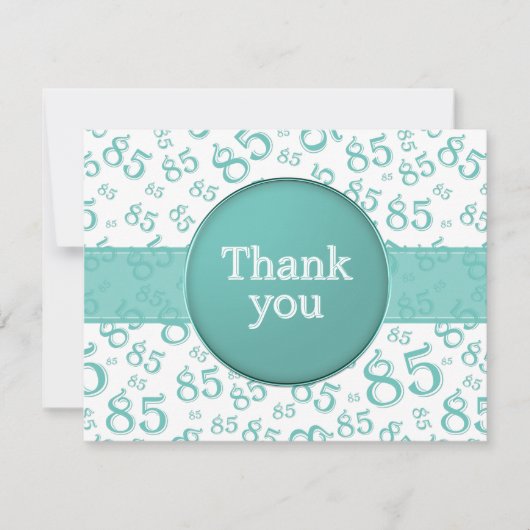 85th Thank You: Teal/White Number Pattern (正面)