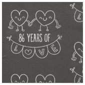 86周年記念ギフトチョークハート ファブリック (クローズアップ)