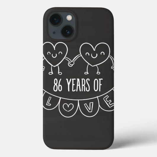 86周年記念ギフトチョークハート Case-Mate iPhoneケース (裏面)