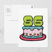 86歳お誕生日ケーキ ポストカード (正面/裏面)