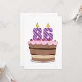 86歳のお誕生日ケーキ カード (正面/裏面インサイチュ)