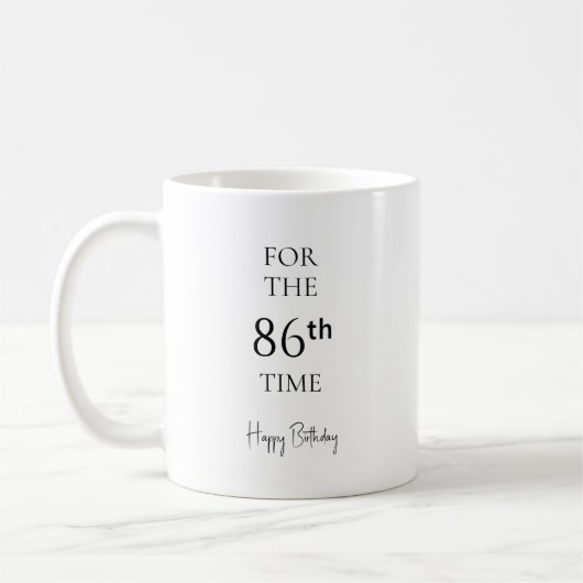 86歳の誕生日おめでとう コーヒーマグカップ (左)