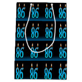 86歳の誕生日におめめのキャンドル ミディアムペーパーバッグ (裏面)