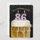 86歳の誕生日ろうそくパーティー 招待状 (正面)