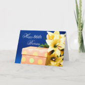 86歳の誕生日ギフトとユリ カード (正面)