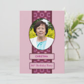 86歳の誕生日パーティー招待状の絵と名前 招待状 (スタンド正面)