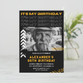 86歳の誕生日招待状メンズフォトスプレ絵を描ー 招待状 (スタンド正面)