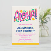 86歳の誕生日招待状　トロピカル・アロハ・ハワイ 招待状 (スタンド正面)