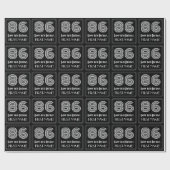 86歳の誕生日:アートデコ風デザインの「86」+お名前 ラッピングペーパー (フラット)