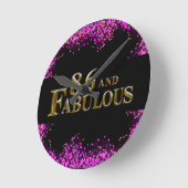 86歳の誕生日 ラウンド壁時計 (傾斜)