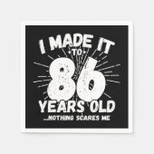 86歳皮肉ミームおもしろい86誕生日 スタンダードカクテルナプキン (正面)