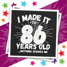 86歳皮肉ミームおもしろい86誕生日 スタンダードカクテルナプキン