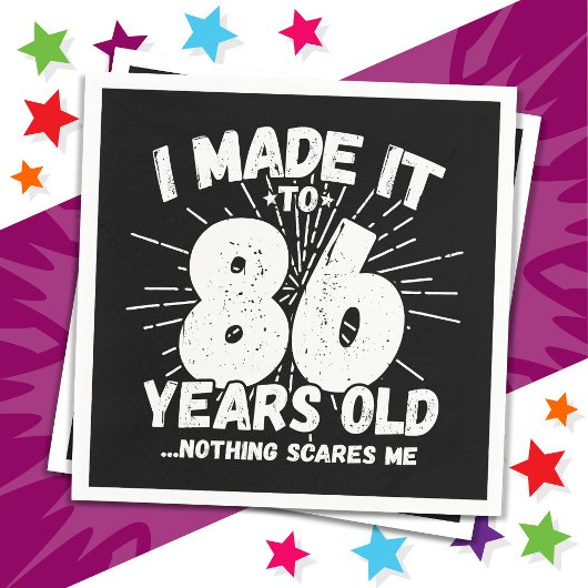 86歳皮肉ミームおもしろい86誕生日 スタンダードカクテルナプキン