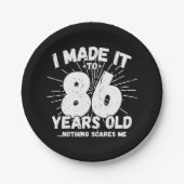86歳皮肉ミームおもしろい86誕生日 ペーパープレート (正面)