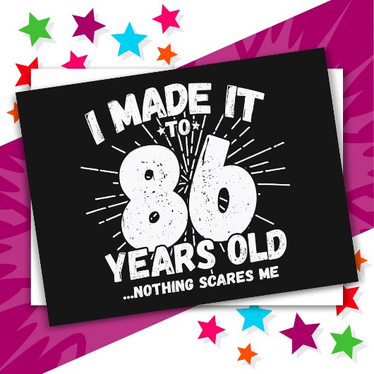 86歳皮肉ミームおもしろい86誕生日 ポストカード