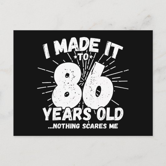 86歳皮肉ミームおもしろい86誕生日 ポストカード (正面)
