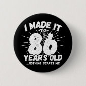 86歳皮肉ミームおもしろい86誕生日 缶バッジ (正面)