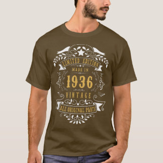 86歳86誕生日製生まれ1936年男性W Tシャツ