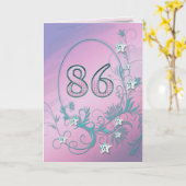 86番目の誕生日カード(ダイヤモンド星) カード (黄色い花)