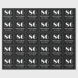 86番目の誕生日-インスパイアアールデコ検索"86"，名前 ラッピングペーパー