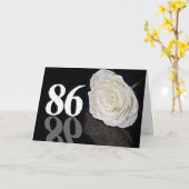 86誕生日カード(白いバラクラシック) カード (黄色い花)