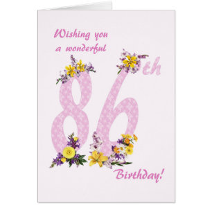 86誕生日花飾数