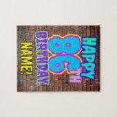 86誕生日~おもしろい、アーバングラフィティインスパイアルック ジグソーパズル (横)