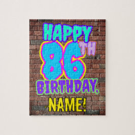 86誕生日～おもしろい、アーバングラフィティインスパイアルック ジグソーパズル