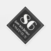 86誕生日~アールデコインスパイア見る"86",名前 スタンダードランチョンナプキン (角)