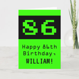 86誕生日:ネディ/オタク系のスタイル「86」と名前 カード