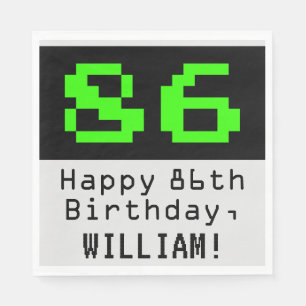 86誕生日 – ネディ/オタク系のスタイル「86」と名前 スタンダードランチョンナプキン