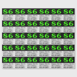 86誕生日 – ネディ/オタク系のスタイル「86」と名前 ラッピングペーパー