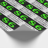 86誕生日 – ネディ/オタク系のスタイル「86」と名前 ラッピングペーパー (角)