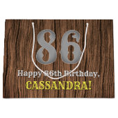 86誕生日: Country インスパイア Western  Look, Name ラージペーパーバッグ (正面)