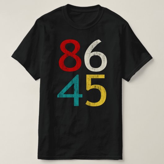8645アンチトランプヴィンテージ Tシャツ (デザイン正面)