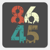 8645政治アンチトランプ スクエアシール (正面)