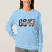 8647アメリカ国旗 – アンチトランプ政治的抗議 Tシャツ (正面)