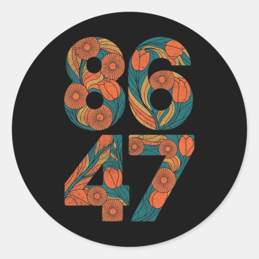 8647アンチトランプフローラ民主党総自由主義の長 ラウンドシール (正面)