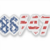 8647アンチトランプレトロヴィンテージ80sロックスタイル シール (正面)