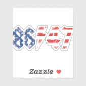 8647アンチトランプレトロヴィンテージ80sロックスタイル シール (シート)