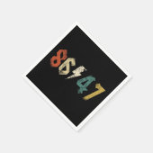 8647アンチトランプレトロヴィンテージ80sロックスタイル スタンダードカクテルナプキン (角)