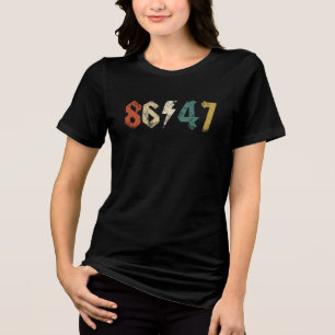 8647アンチトランプレトロヴィンテージ80sロックスタイル トライブレンドTシャツ