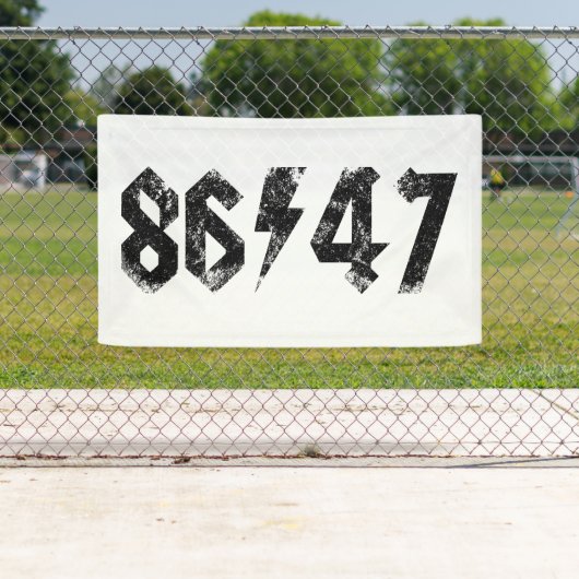 8647アンチトランプレトロヴィンテージ80sロックスタイル 横断幕 (インサイチュ)